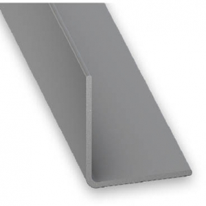 Cornière PVC gris alu CQFD - 20x20 L 2.6 m 