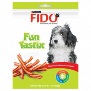 FunTastix - Fido - Pour chiens - Goût bacon et fromage - Sachet de 150g