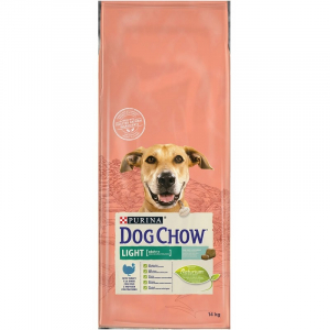 Croquette pour chien adult 1+ Light - Dog Chow - dinde - 14 kg  