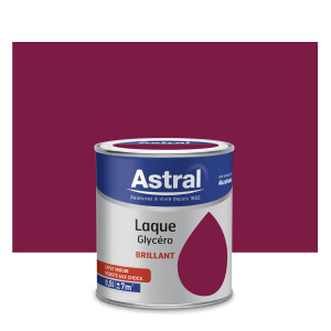 Peinture Laque Glycéro - Astral - Brillant - Rouge Carmin - 0.5 L 