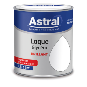Peinture Laque Glycéro - Astral - Brillant -  Blanc - 0.5 L 
