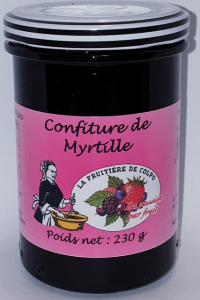 Confiture de myrtilles - La Ferme Fruitière de Colpo - 230 gr