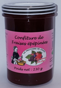 Confiture de fraises épépinées - La Ferme Fruitière de Colpo - 230 gr