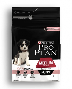 Croquette pour chiens Medium puppy sensitive skin Optiderma - Proplan - saumon - 3 kg