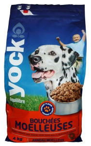 Aliment chien - Yock - bouchées moelleuses - 4 kg 