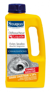 Déboucheur liquide à la soude pour canalisations - Starwax - Bidon de 1 L