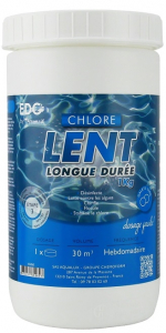 Chlore lent longue durée - EDG by Aqualux - galets de 250 gr - 1 kg