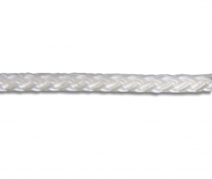 Corde polyamide tressée - Ø 6 mm - Blanc - Vente au mètre linéaire