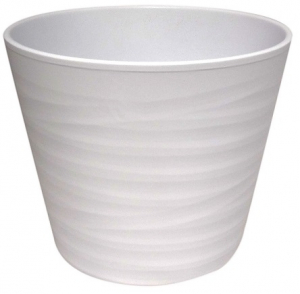 Cache pot Wave - Horticash - blanc mat - Ø 16 cm