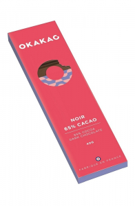 Tablette chocolat noir 65% de cacao - Okakao - 40 gr