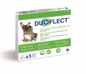 Duoflect x 3 pour chien de 2 à 10 kg et chat de plus de 5 kg - Traitement contre les puces et les tiques