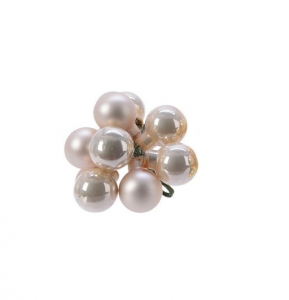 Grappe de 10 boules - Blanc perle - Ø20cm