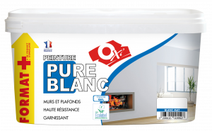 Peinture acrylique monocouche - Oxi - Pure Blanc Mat - Pot de 3 L