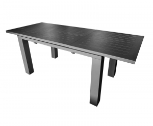 Table Elisa avec allonges - Proloisirs - 180/240 x 93 cm - Gris / Gris