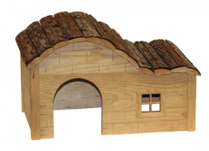 Maison pour rongeurs avec toit galbé - Nature - 40 x 25 x 24 cm