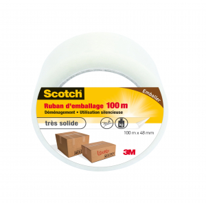 Ruban d'emballage Scotch - 3M - Transparent - 100 m x 48 mm