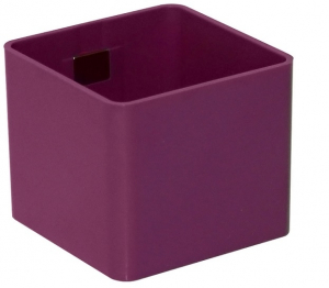 Pot magnétique cube - Kalamitica - Aubergine - 6 cm