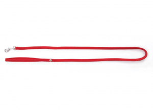 Laisse tubulaire simple - Martin Sellier - 10 mm x 120 cm - Rouge