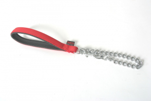 Laisse chaîne en nylon - Martin Sellier - 4 mm x 30 mm x 60 cm - Rouge