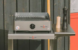 Barbecue électrique Mythic - Krampouz - inox et acier en fonte émaillée - 1700 W - 46x36x19 cm