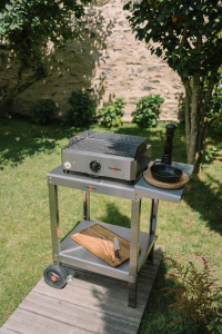 Barbecue électrique Mythic - Krampouz - inox et acier en fonte émaillée - 1700 W - 46x36x19 cm