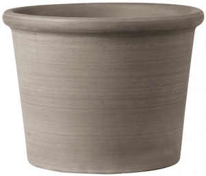 Pot cilindro bordato primitivo - Deroma - grafite - Ø 33 cm