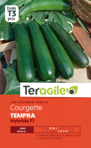 Courgette tempra hybride F1 - Graines -Teragile