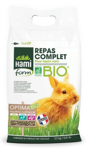 Repas complet pour lapin nain - Hami Form - Optima bio - 2,5 kg