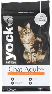 Croquette pour chat stérilisé - Yock Nutrition - poulet - 1.5 kg