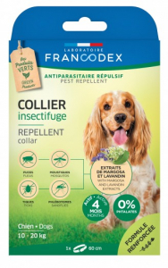 Collier insectifuge antiparasitaire - Francodex - Pour chiens de taille moyenne- 60cm