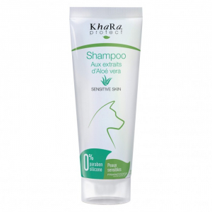 Shampooing aux extraits d'aloé vera - Khara Protect - Pour chiens à peau sensible - Flacon de 250ml