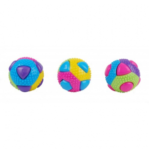 Balle push en caoutchouc - Anka - Pour chiens moyens - Multicolore - Taille M - Ø 8,5 cm