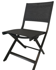 Chaise pliante de balcon Nils - Stern - Alu Anthracite - Textile Carbone