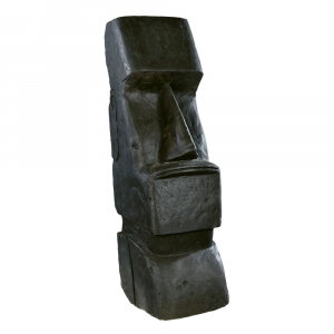 Statue Moai - 140 cm - Ciré noir