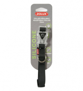 Collier "Silicone" pour chien - Zolux - 15 mm - Noir