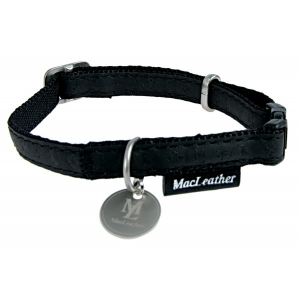 Collier réglable Mac Leather pour chien - Zolux - 10 mm - Noir