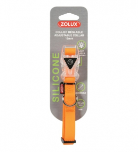 Collier "Silicone" pour chien - Zolux - 15 mm - Orange