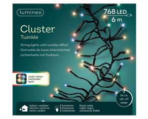 Guirlande lumineuse électrique leds - mu lticolore - intérieur et extérieur - 6m - 768 LEDS