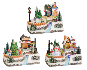 Village de Noël rivière - 15 X 21 X 15,5 cm - Modèle au choix