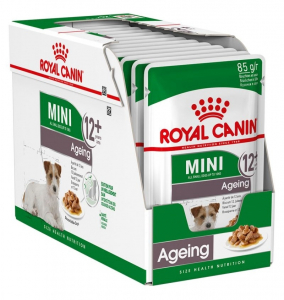 Boîte Mini Ageing 12+ en sauce pour chiens - Royal Canin - 12 x 85 g