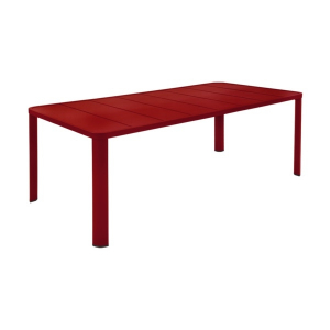 Table Oleron à rallonge - Fermob - 205 x 100 cm - Rouge Piment