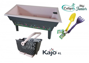 Jardinière Calipso junior 40 L rose pastel + accessoires - MV Industrie