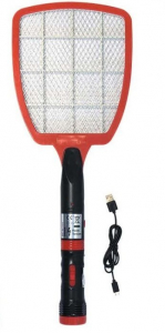 Raquette anti insectes électrique rechargeable USB + torche