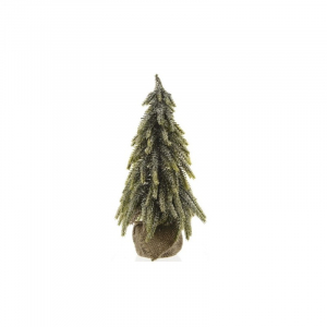 Mini sapin enneigé - Vert/blanc - 27 cm