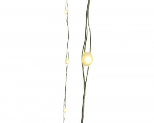 Guirlande microled - Blanc chaud - 2,95 m - intérieur- câble argent