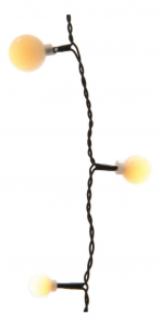 Guirlande cerise - 3 tailles - LED - Blanc chaud - 9 m - Câble noir