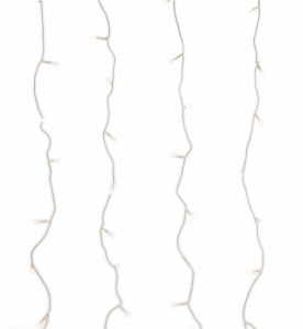 Guirlande rideau lumineux - Blanc chaud - LED - 225x300 m - Câble transparent