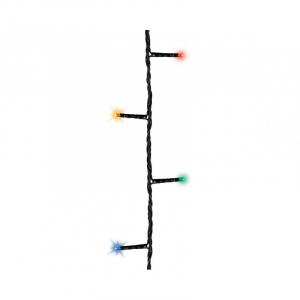 Guirlande lumineuse - Multicolore - 27 m - extérieur - câble noir