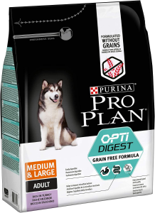 Croquettes chien Formule sans céréales Medium & Large Adult - Pro Plan - Dinde - 2,5 kg