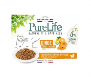 Pâtée pour chat - Dinde - Pure Life - 12 X 85 g